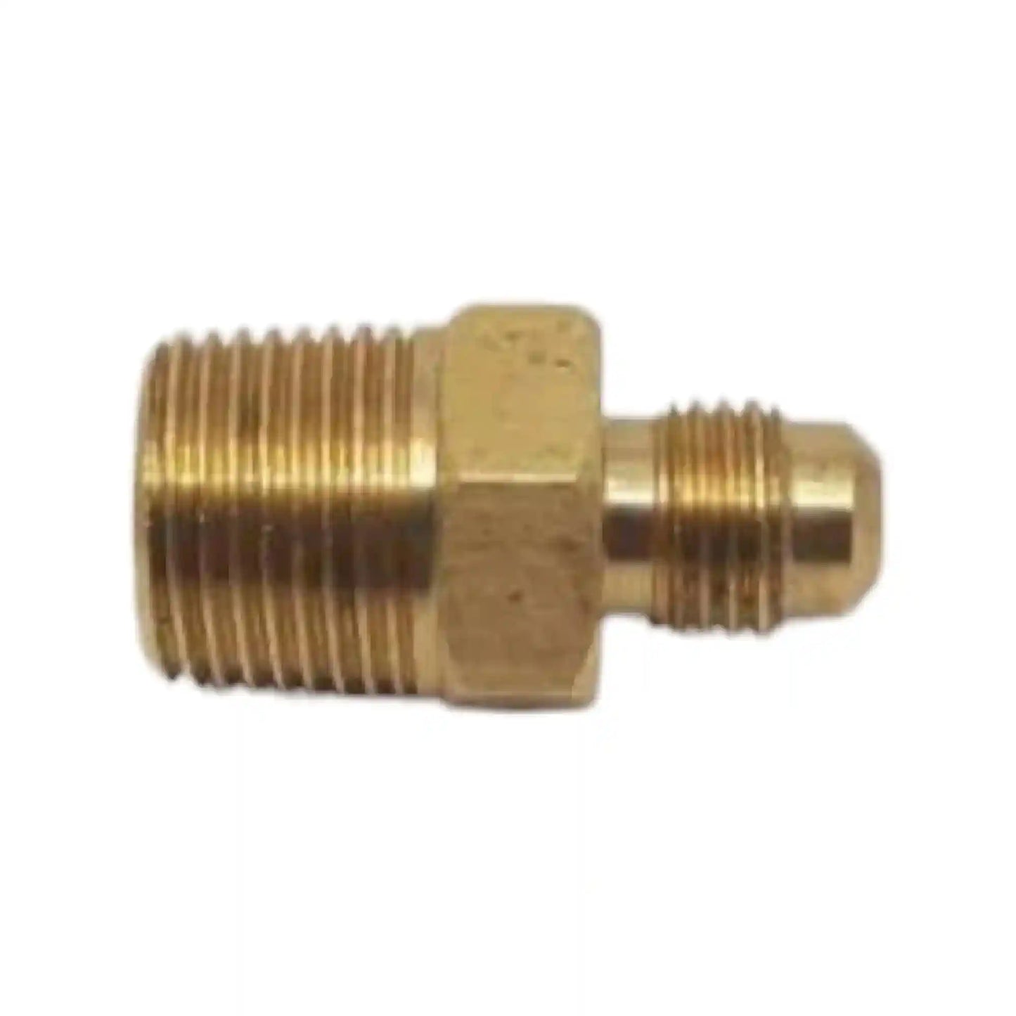 Brass Gas fitting 1-4 Flare to 3-8 Male Threaded Union 01-.708 - Everything Caravans