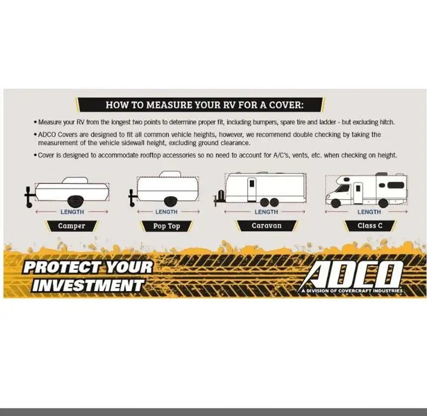 Caravan Cover 400-06520 24Ft to 26Ft ADCO 4 Layer UV Stabilized
