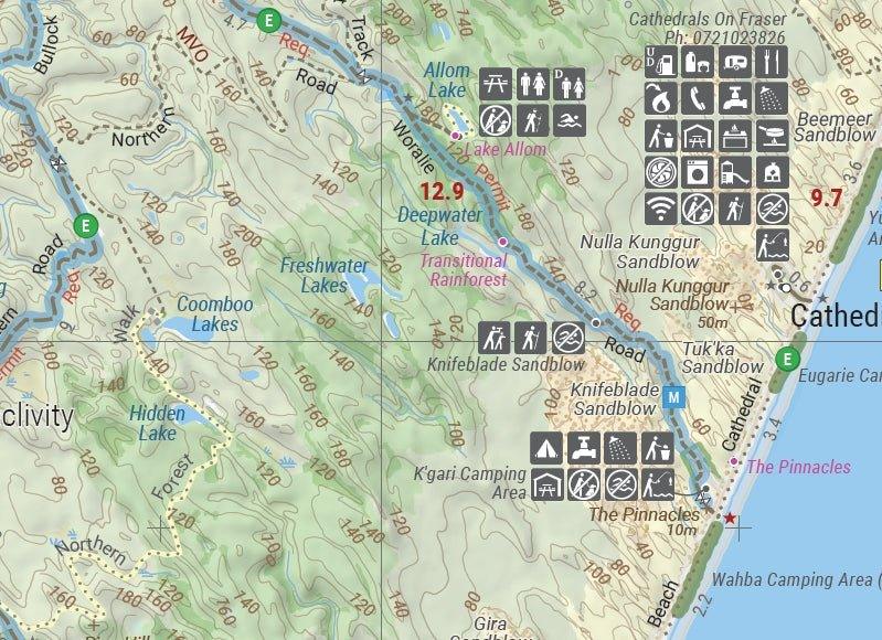 Hema Fraser Island Kgari Map - Everything Caravans