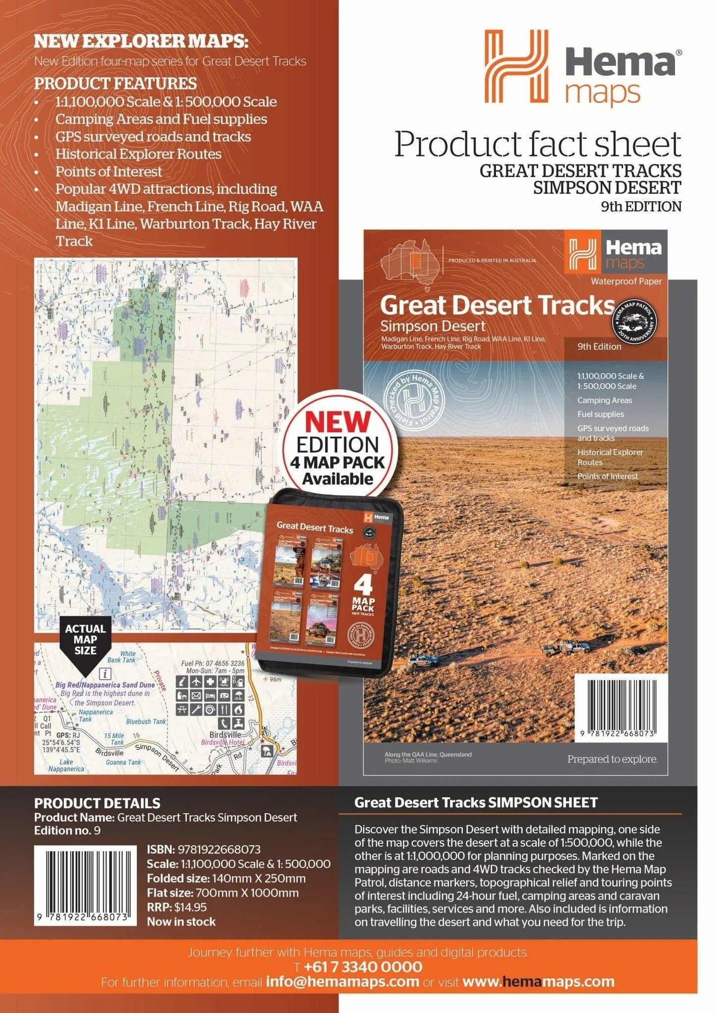 Hema Great Desert Tracks Simpson Desert - Everything Caravans