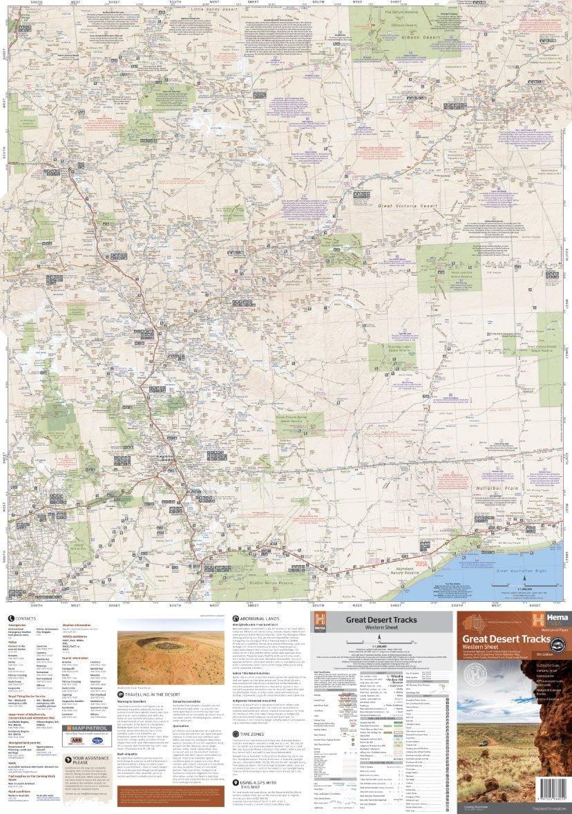 Hema Great Desert Tracks Western Sheet - Everything Caravans