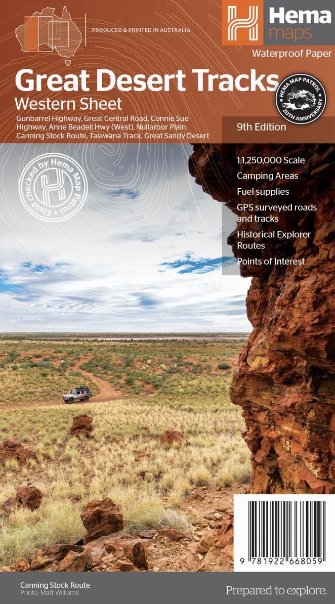 Hema Great Desert Tracks Western Sheet - Everything Caravans