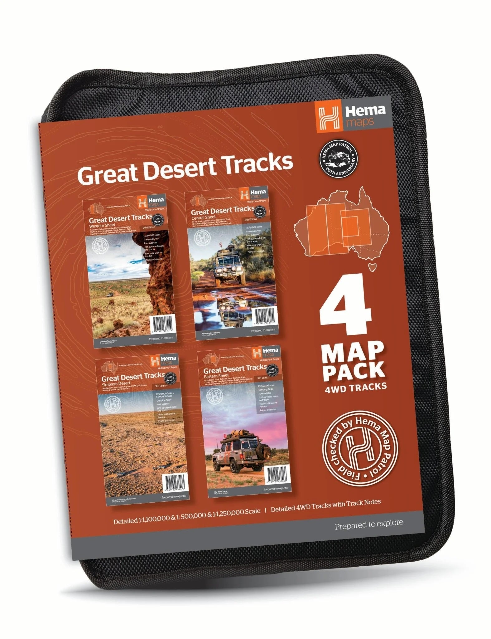Hema Hema Great Desert Tracks Map Pack - Everything Caravans