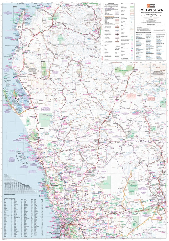 Hema Mid West Western Australia Map - Everything Caravans