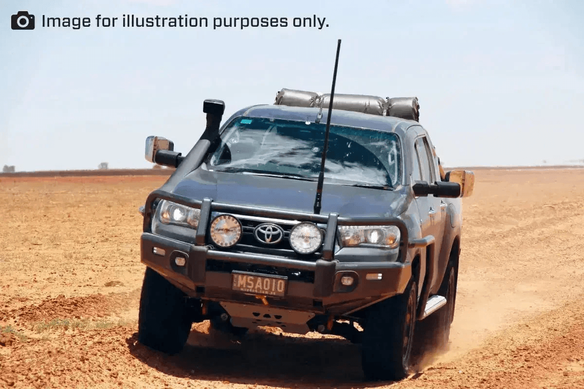 MSA Towing Mirror compatible with Toyota Land Cruiser 70-79 Series Black - Manual - Everything Caravans