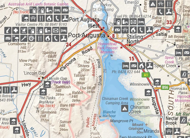 Hema Nullarbor Plain - Eastern Map - Border Village to Port Pirie - Everything Caravans
