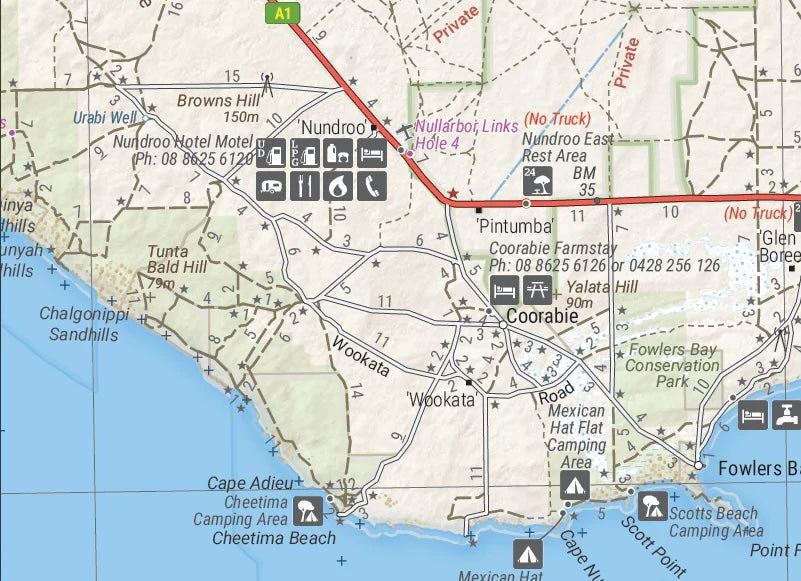 Hema Nullarbor Plain - Eastern Map - Border Village to Port Pirie - Everything Caravans
