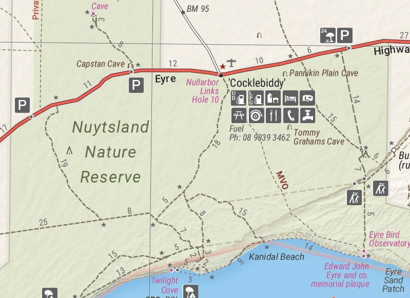 Hema Nullarbor Plain - Western Map - Kalgoorlie to Border Village - Everything Caravans