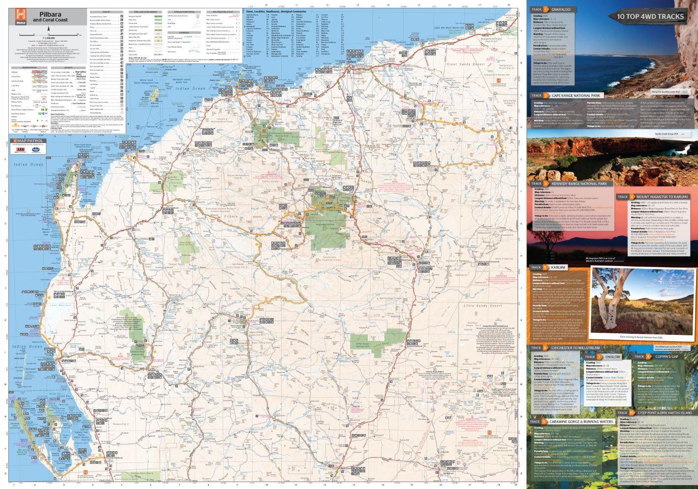 Hema Pilbara and Coral Coast Map - Everything Caravans