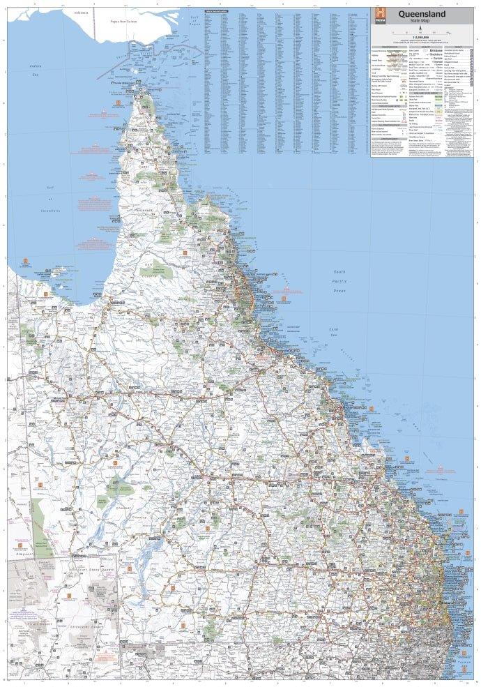 Hema Queensland State Map - Everything Caravans