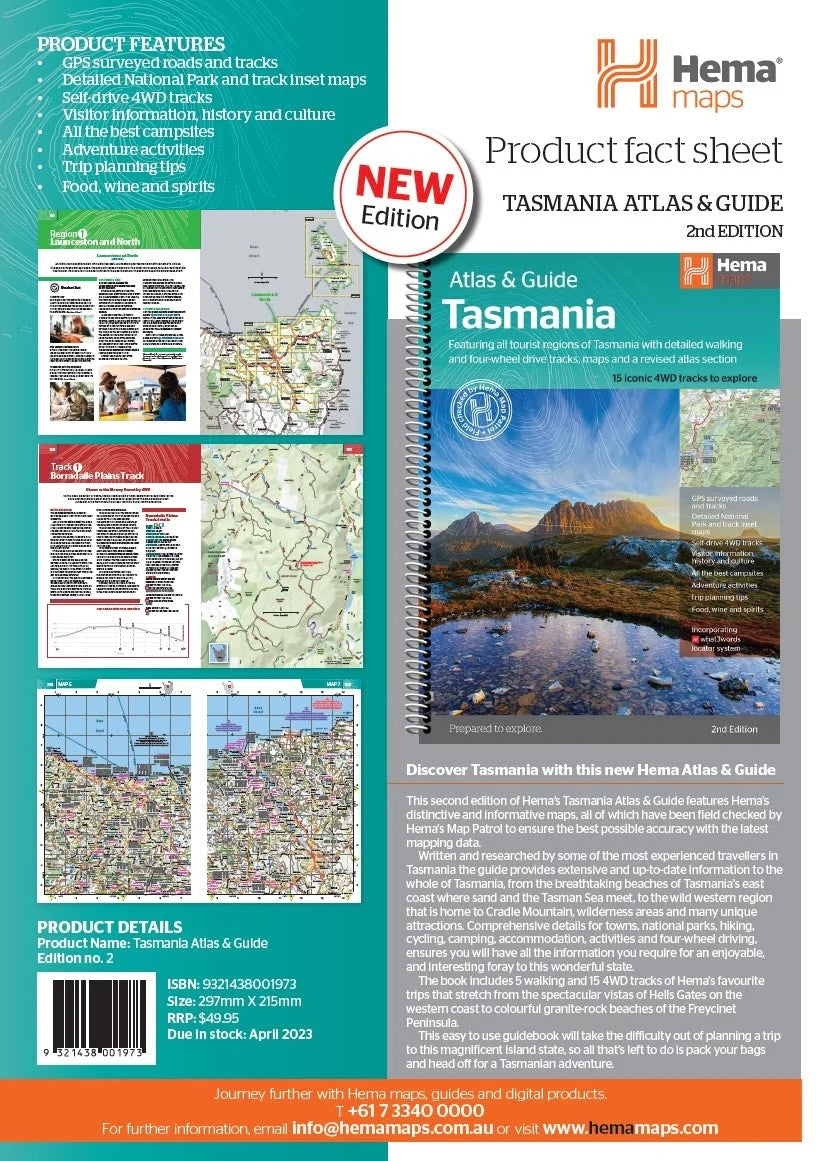 Hema Tasmania Atlas and Guide - Everything Caravans