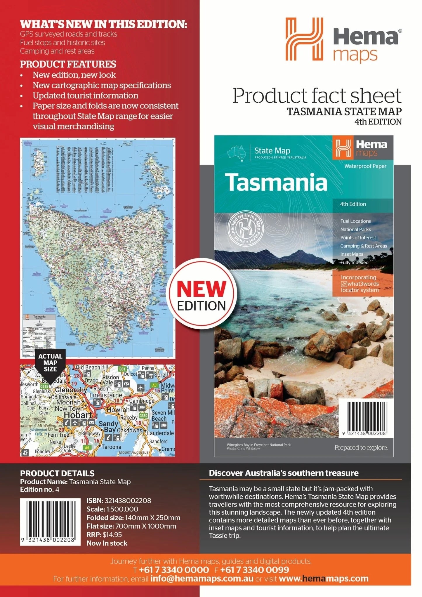 Hema Tasmania State Map - Everything Caravans