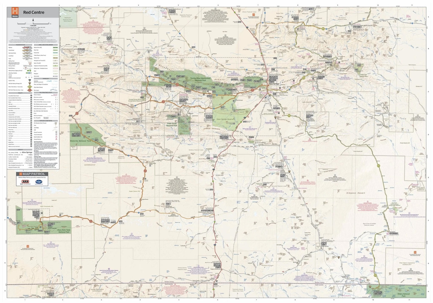 Hema The Red Centre Map - Everything Caravans