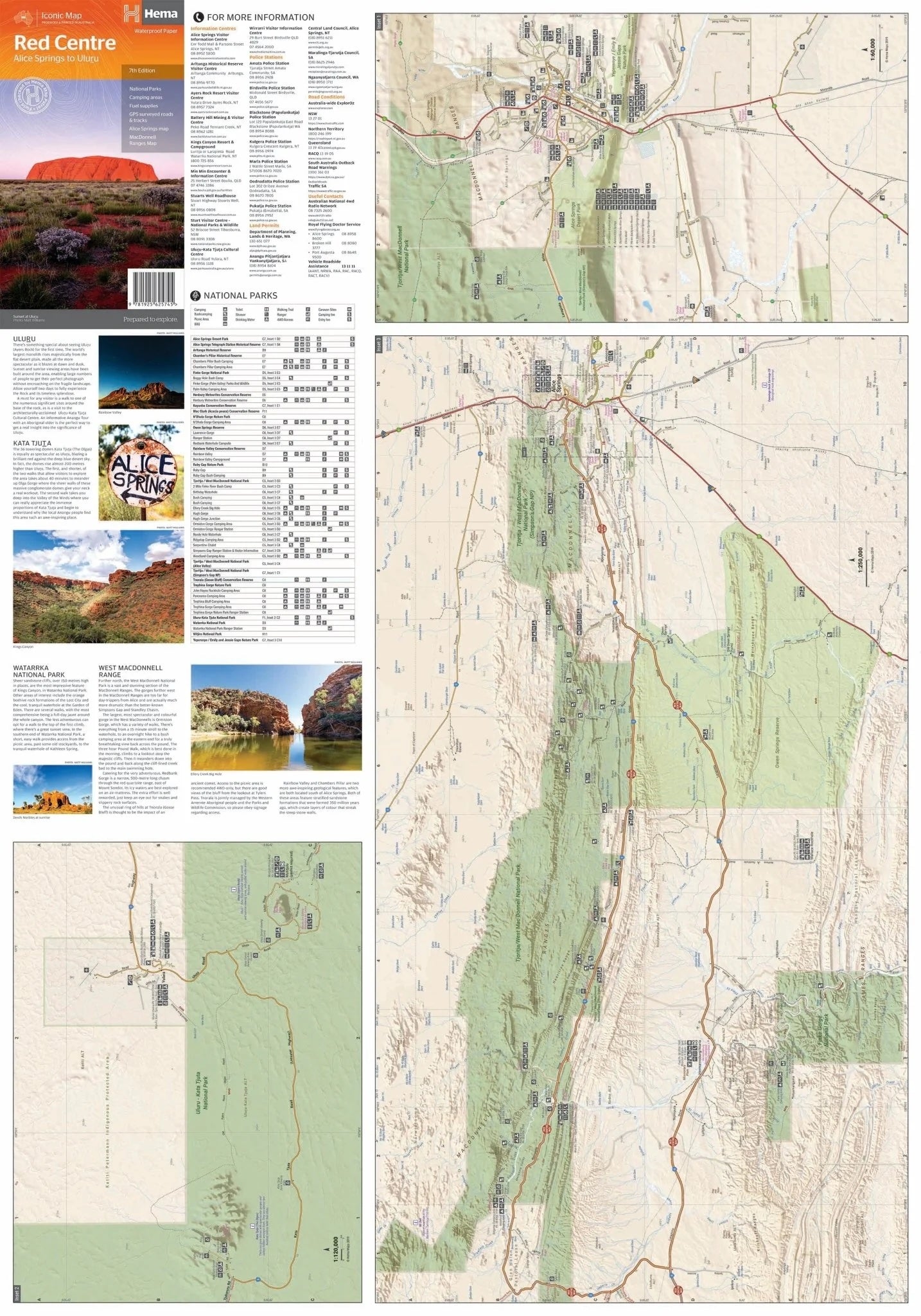 Hema The Red Centre Map - Everything Caravans