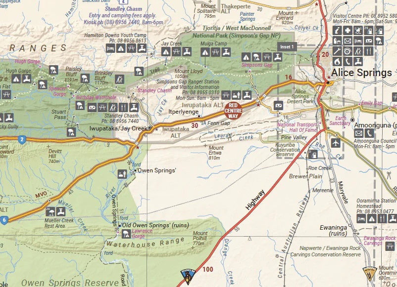 Hema The Red Centre Map - Everything Caravans