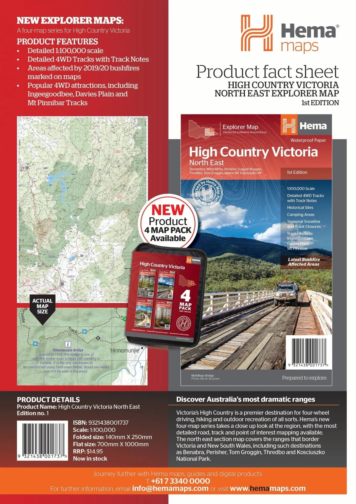 Hema The Victorian High Country - North Eastern Map - Everything Caravans
