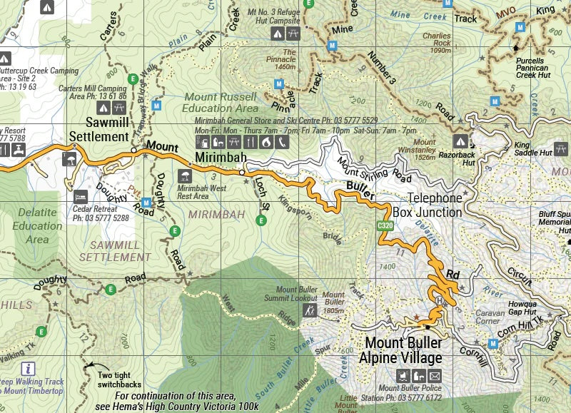 Hema The Victorian High Country - North Western Map - Everything Caravans