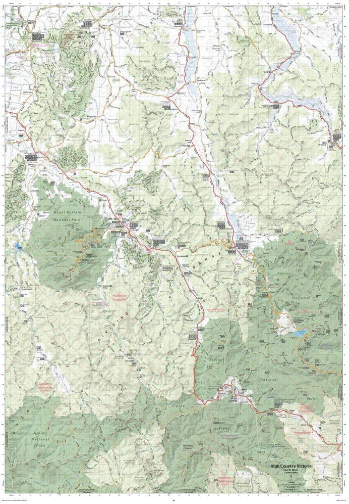 Hema The Victorian High Country - North Western Map - Everything Caravans