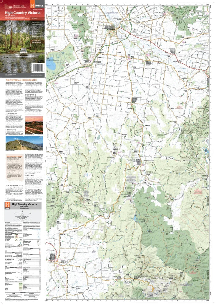 Hema The Victorian High Country - North Western Map - Everything Caravans