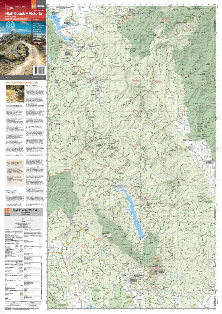 Hema The Victorian High Country - South Western Map - Everything Caravans