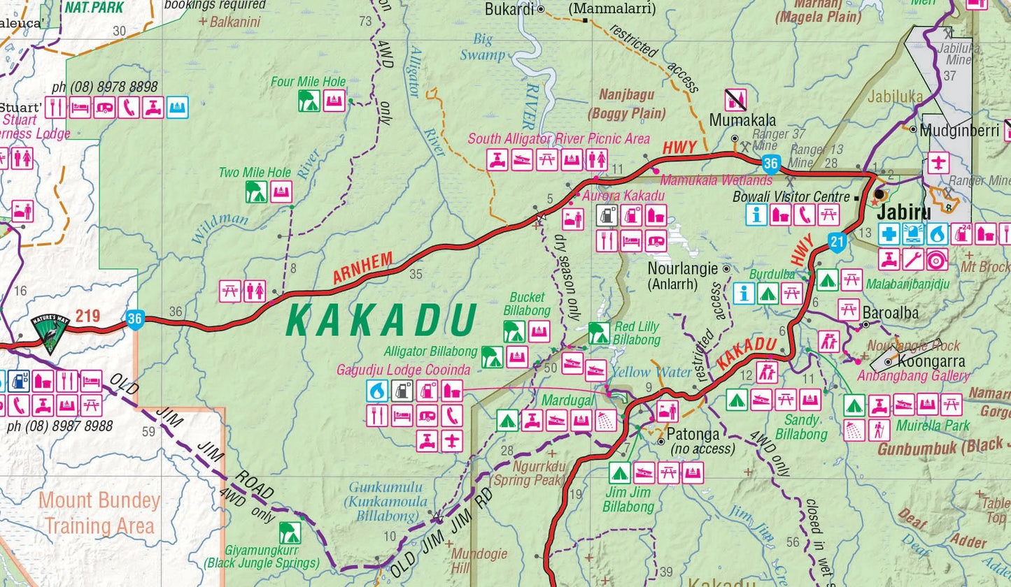 Hema Top End National Parks Map Litchfield Katherine and Kakadu - Everything Caravans