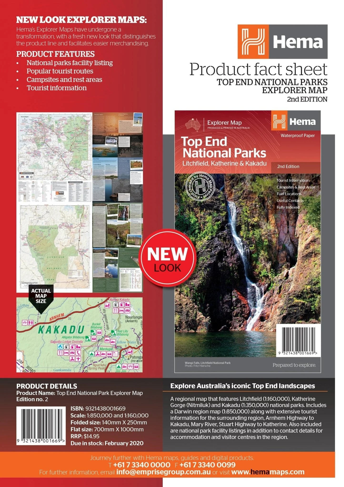 Hema Top End National Parks Map Litchfield Katherine and Kakadu - Everything Caravans