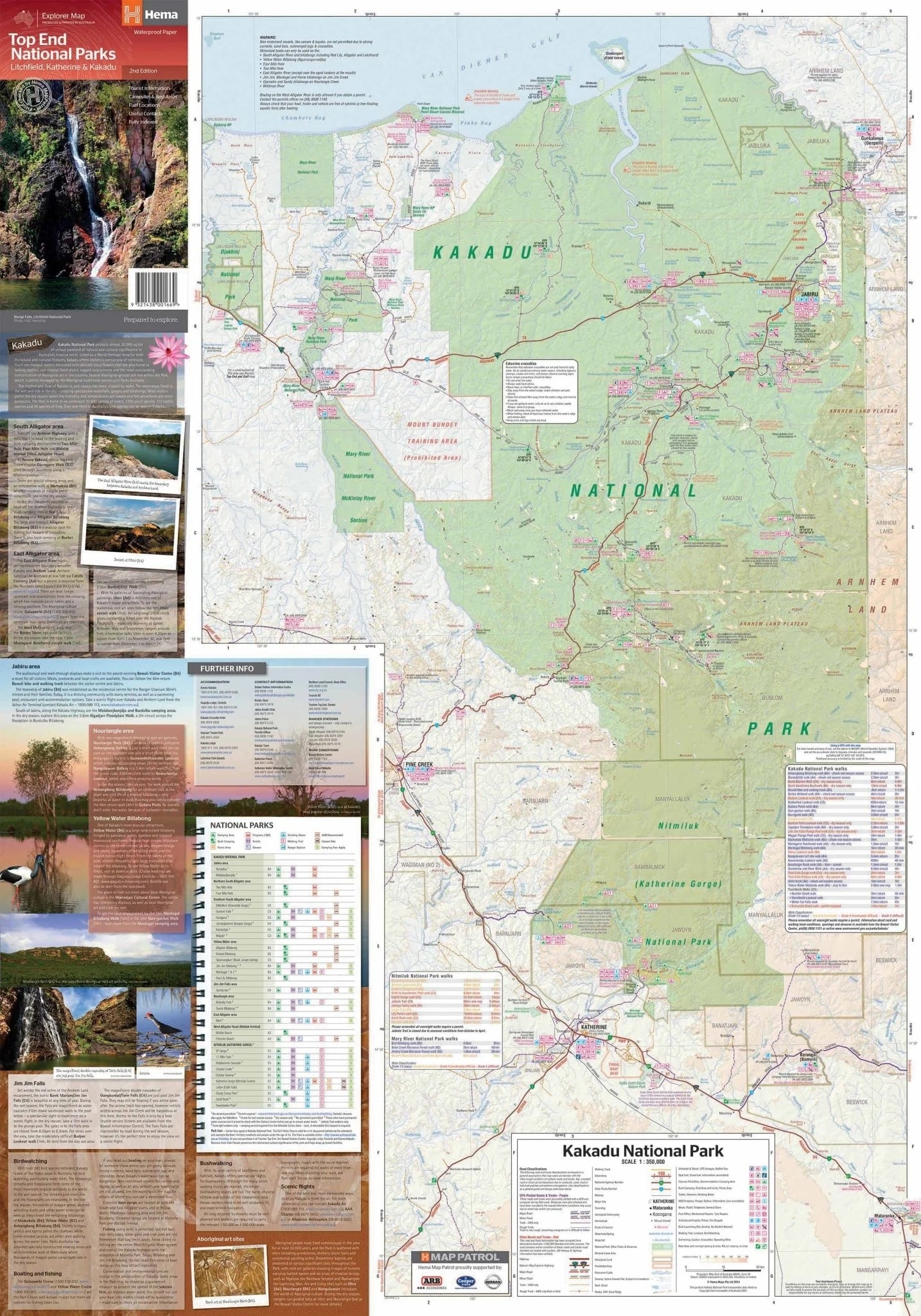 Hema Top End National Parks Map Litchfield Katherine and Kakadu - Everything Caravans
