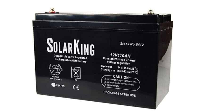 12volt 110 amp AGM Deep Cycle Battery for Caravan Solar Motorhome Off Grid - Everything Caravans
