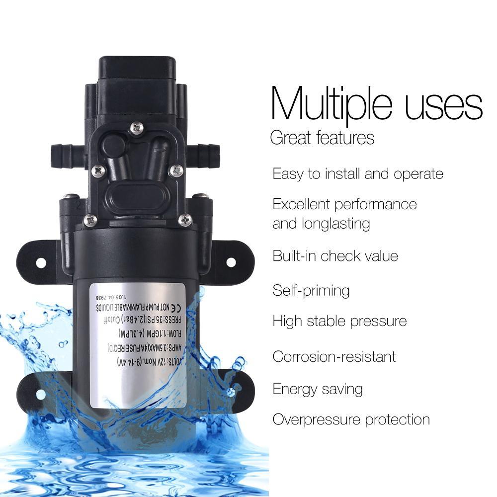 12v Portable Water Pressure Shower Pump - Everything Caravans