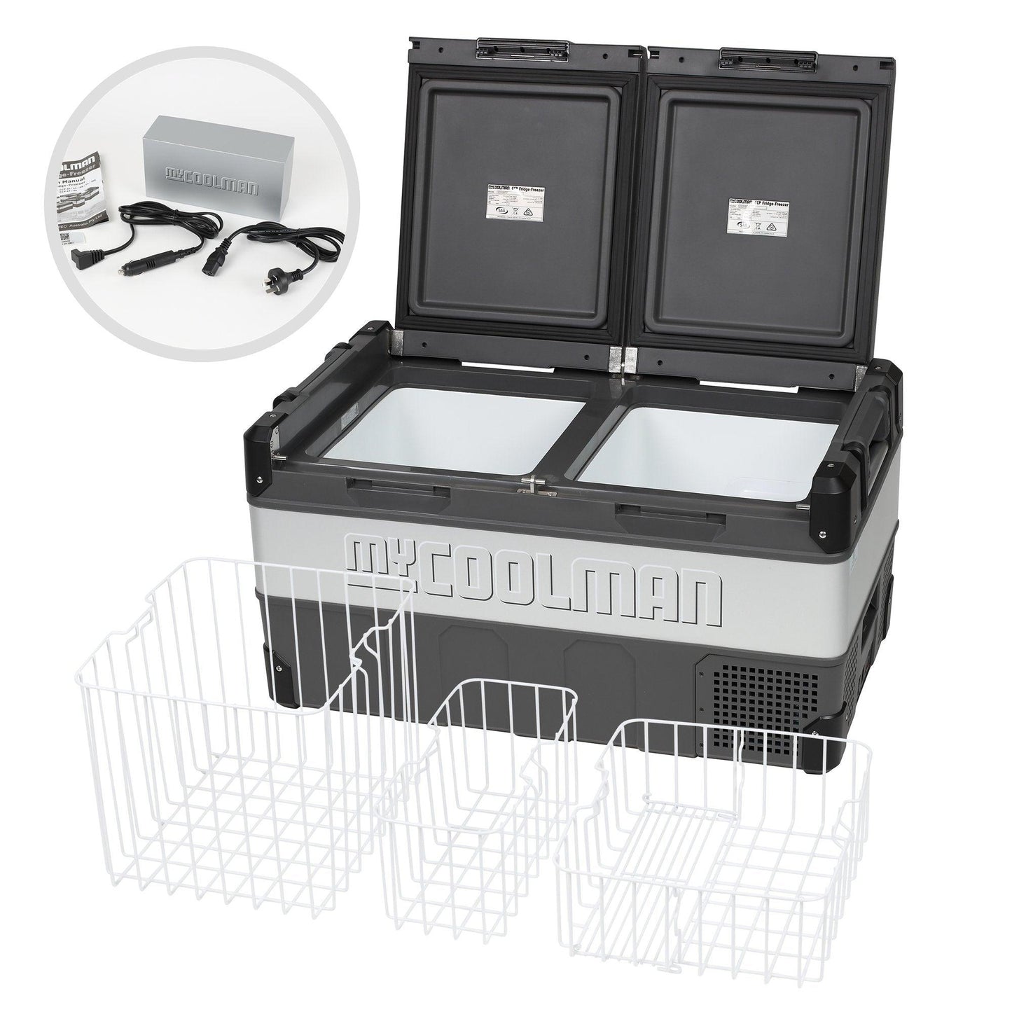 MyCoolman 85L Dual Zone Portable Fridge and Freezer - Everything Caravans