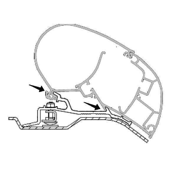 Dometic Pr-Adapt Roof Awning Adapter for Fiat Ducato - Everything Caravans