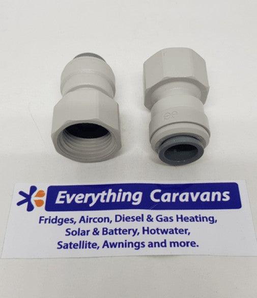 John Guest Caravan fittings 12mm x 1-2 Female Water Adaptor Single - Everything Caravans