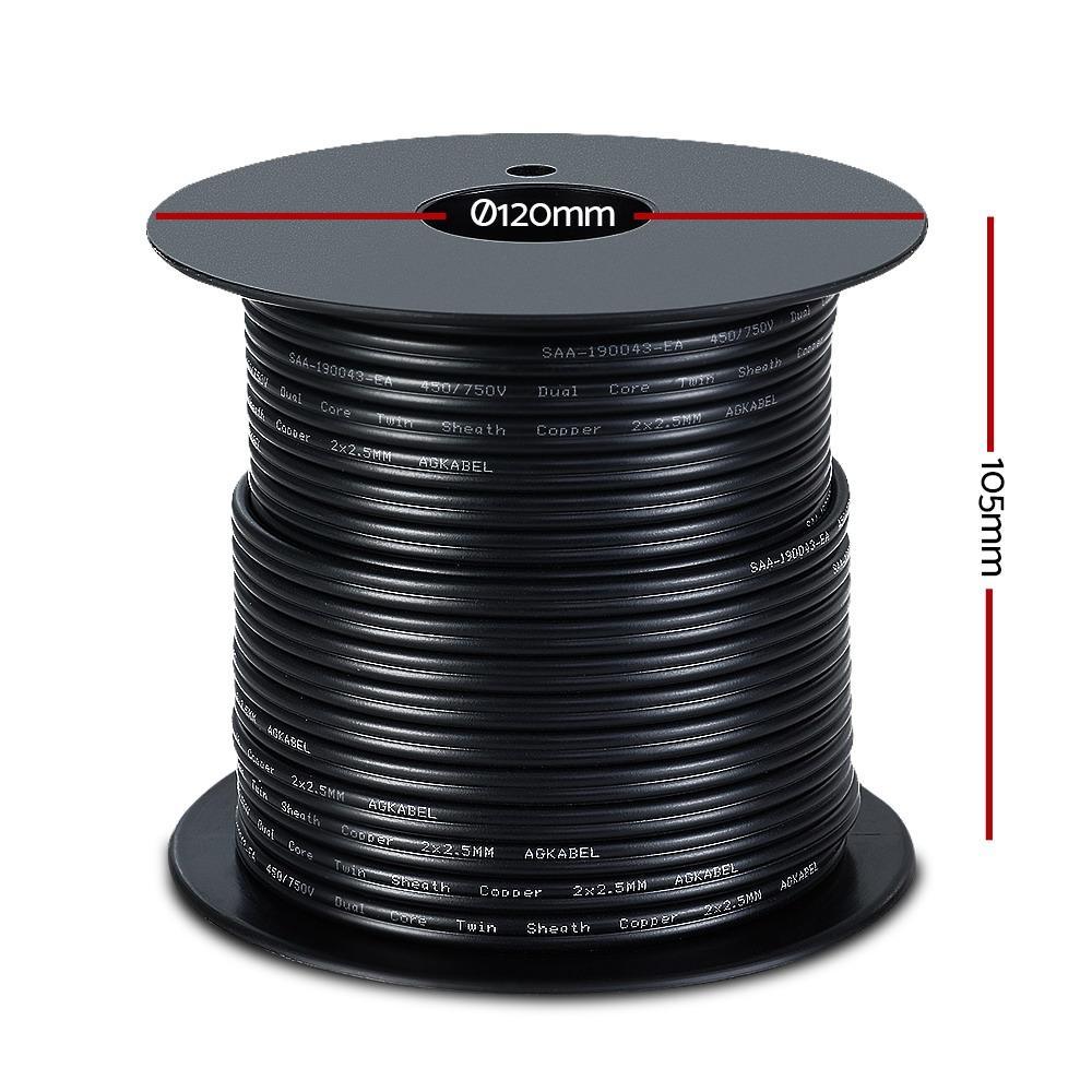 2.5mm Electrical Cable Twin Core Extension Wire 30M Car Solar Panel 450V - Everything Caravans