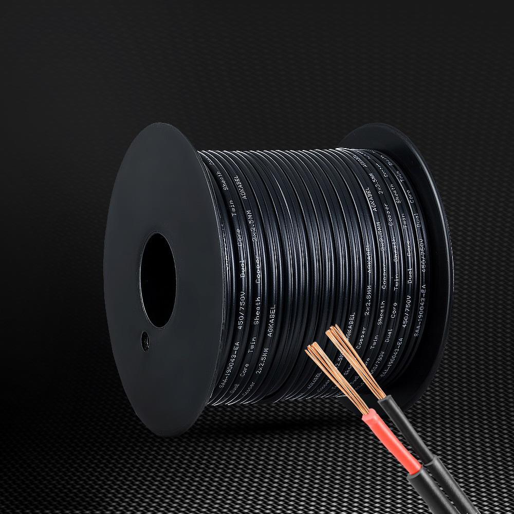 2.5mm Electrical Cable Twin Core Extension Wire 30M Car Solar Panel 450V - Everything Caravans