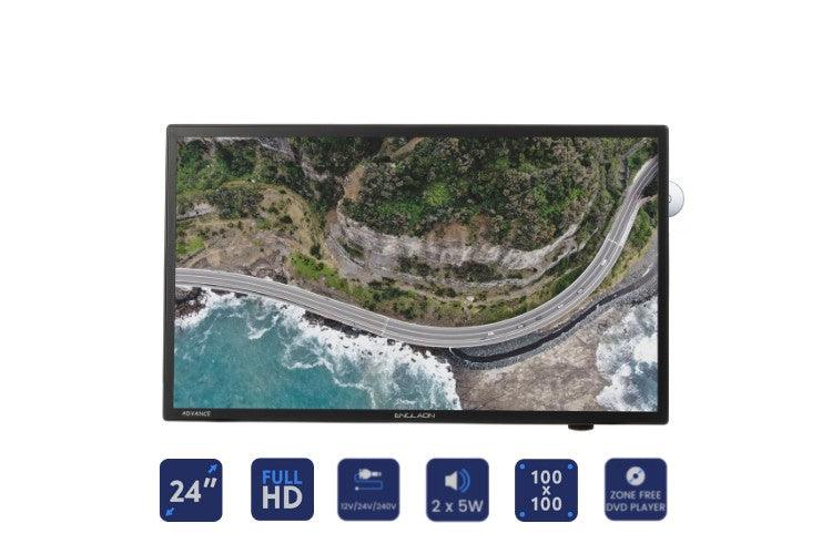 24inch 12volt TV with Dvd Full High Definition Led - Everything Caravans