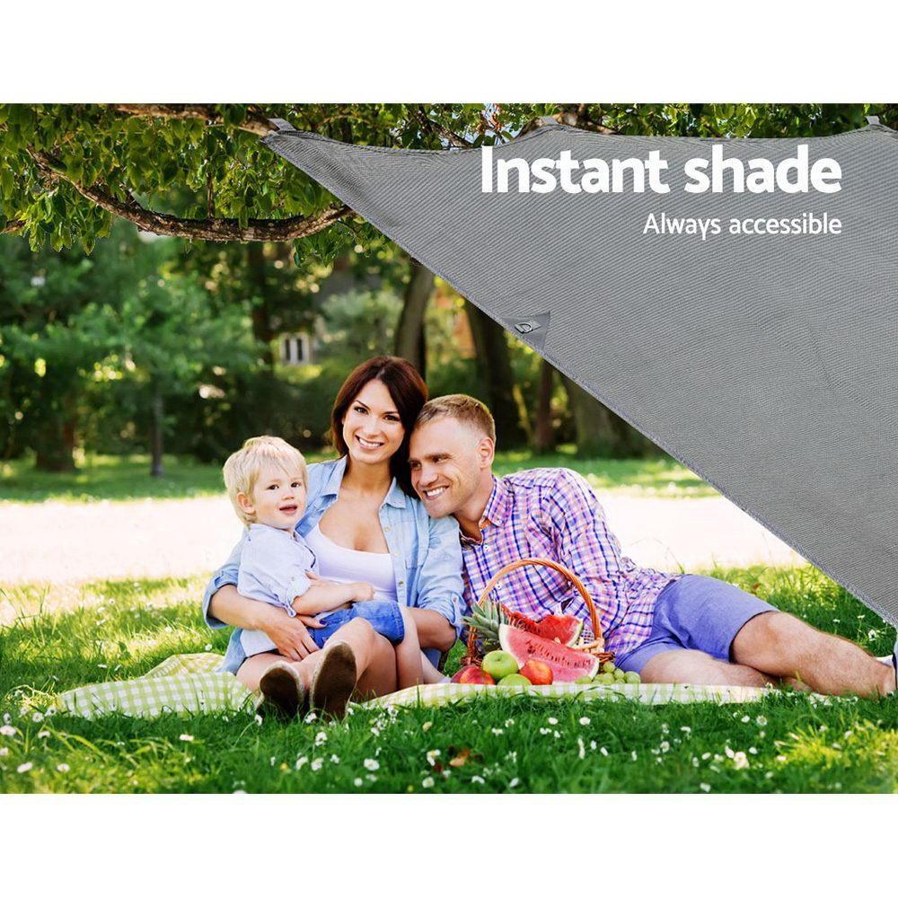 3.7M Caravan Privacy Screens 1.95M Roll Out Awning End Wall Side Sun Shade - Everything Caravans