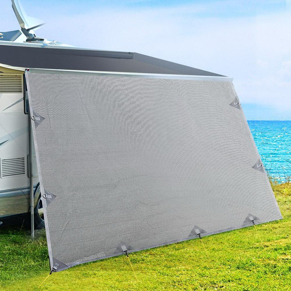 4.6M Caravan Privacy Screens 1.95M Roll Out Awning End Wall - Everything Caravans