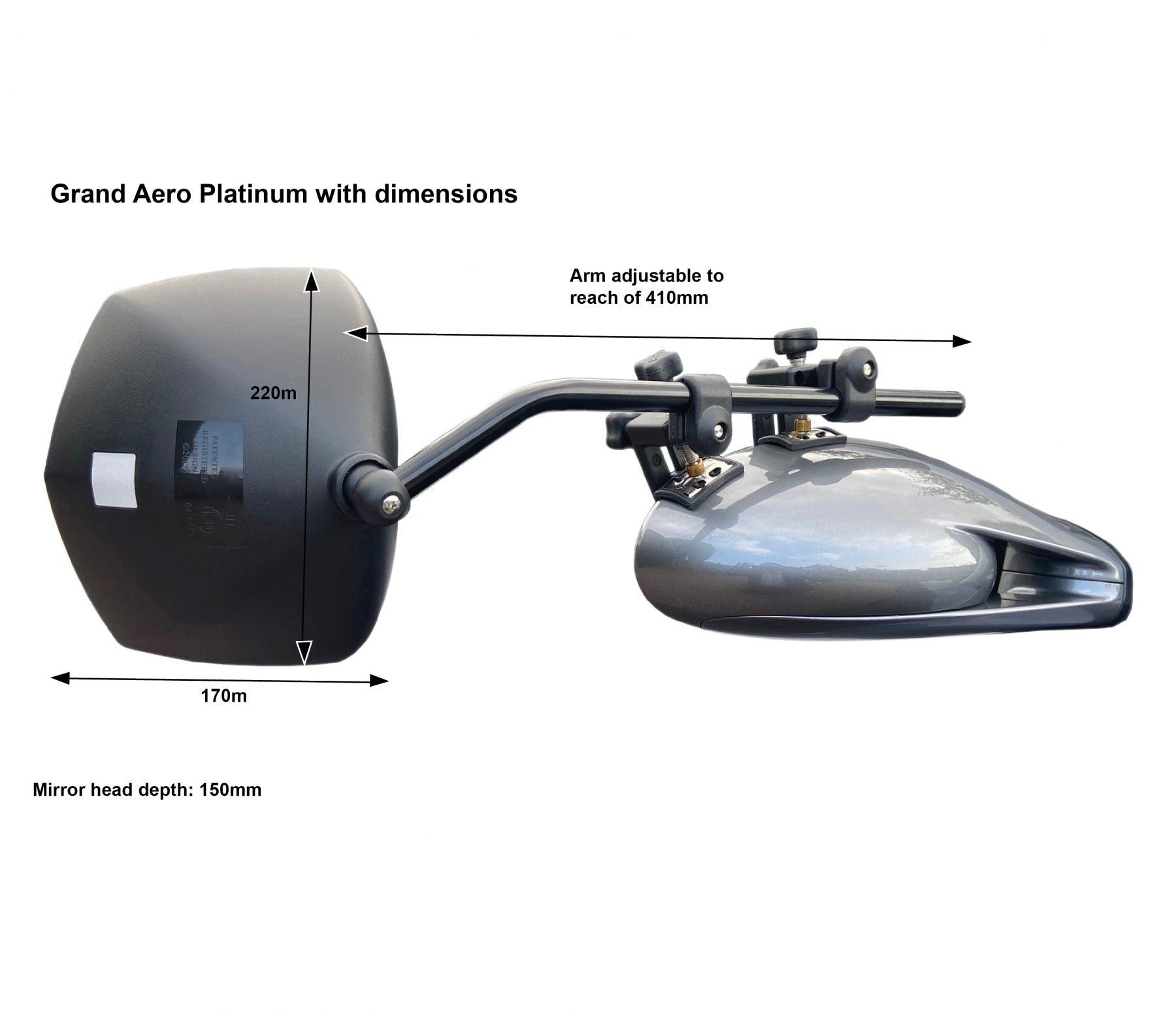 Milenco - Grand Aero Platinum Towing Mirrors - Twin Pack - New 2021 - Everything Caravans
