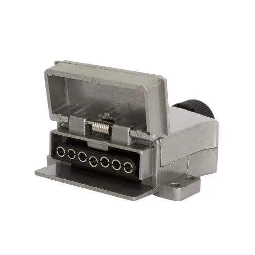 7 Pin Flat Metal Female Trailer Socket - Everything Caravans