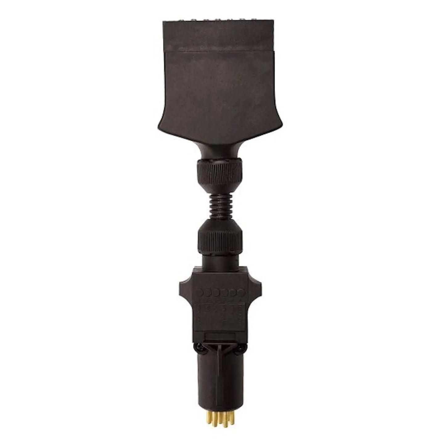7 Pin Flat Socket to 7 Pin Small Plug - Standard - Everything Caravans
