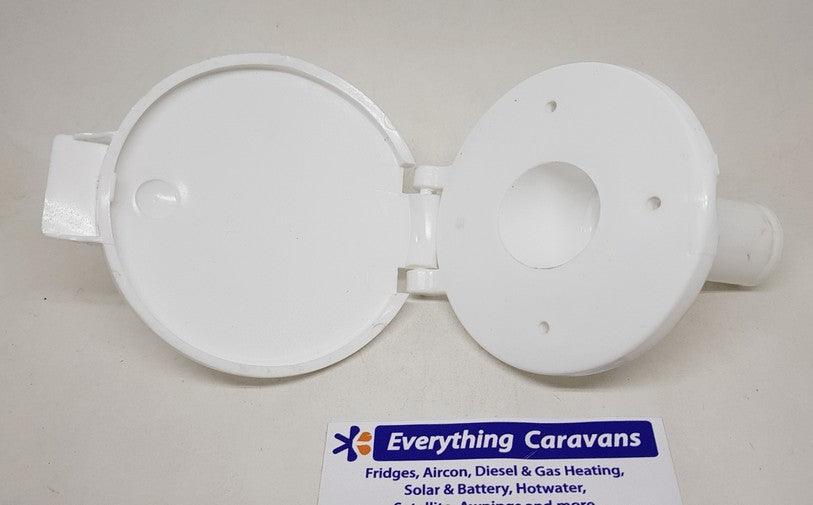 AC41 Water Filler with Hinged Lid White Standard Tank Filler - Everything Caravans