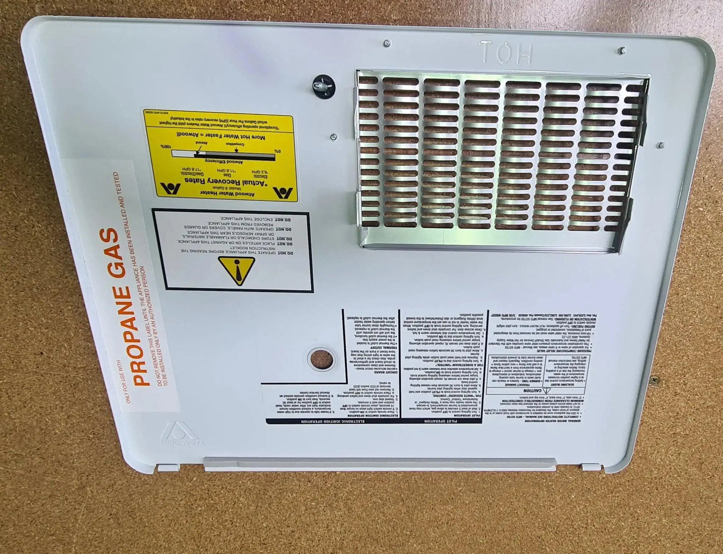 Atwood Hot Water Service Door White - Everything Caravans