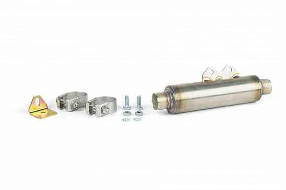 Autoterm Air Exhaust Silencer with Mounting Kit - Compact Design Muffler - Everything Caravans