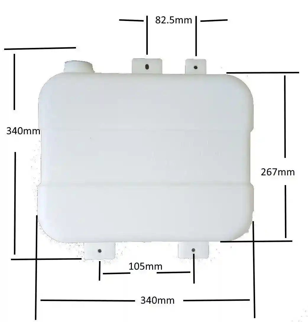 Autoterm Fuel Tank 7L - with Mounting Brackets - White - Everything Caravans
