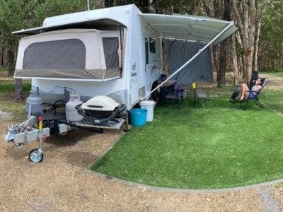 BBQArm Kit Black 850mm Arm Silver Large Size Tray for Ziggy or Most Bbqs - Everything Caravans