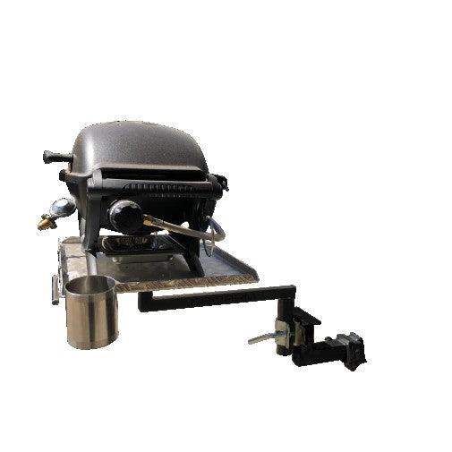 BBQArm Vehicle tow-Hitch Mount Galvanised and Painted Black - Everything Caravans
