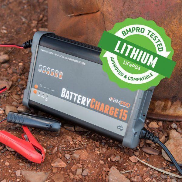 BMPRO Batterycharge15 15amp Battery Charger 240v 12v Suitable for Lithium n Lead Batteries - Autumn Sale - Everything Caravans