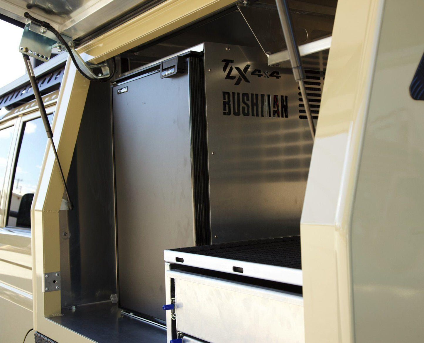 Bushman DC85-X Aluminum Fridge Box for Freestanding Mounting of Fridge - Everything Caravans