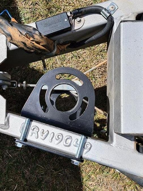 Black Jack Trailer Jack with Clamp Electric Powered Jockey Lift with Folding Foot - Everything Caravans