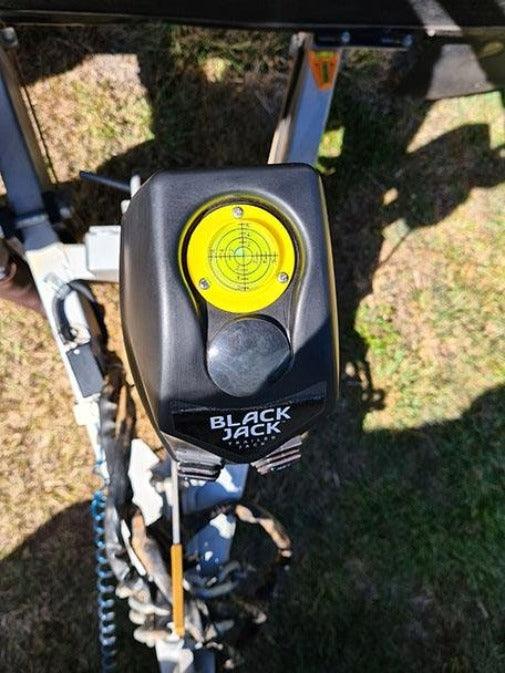 Black Jack Trailer Jack with Clamp Electric Powered Jockey Lift with Folding Foot - Everything Caravans